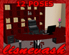 (L) 12 Pose Red Desk