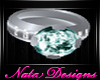 teal dimond wedding ring