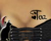 Taz Breast tattoo