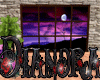 ventana ocaso purpura