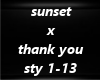 sunset x thank you