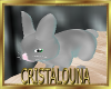 Cute gray bunny head