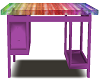 small desk purple