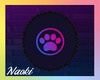 ♥ Neon Paw Rug