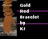 gold red bracelet