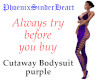 Cutaway Bodysuit purple