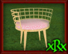 Basket Chair pink dots