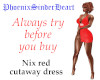 Nix red cutaway dress