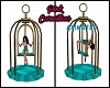 Teal & Gold Dance Cage
