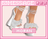 M| White Furry Heels