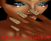 M* Gold Gritter Nail