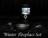 AV Winter Fireplace Set