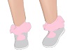 D*gray/pink half shoes