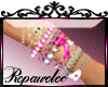 *R* Pink Charms Bracelet