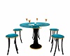 Teal Bar Table w Poses