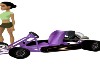 Purple go cart