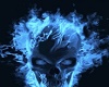 Dragon blue fire skull