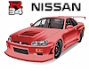 Red Car Nissan R34