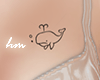 Whale - minimal tattoo