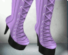 Lilac Latex Boots