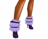 Purple ankle boots