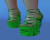 Rainbow green heels