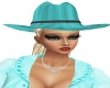  Cowgirl Hat Teal