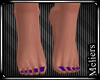 Bare Feet + Purple Nails