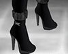 {T} Sexy Black Fur Boots