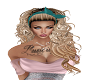 long blonde teal bow