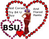 BSU Red CorsetFlaredPant