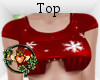 Red Snowflake Top