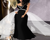 BLK-WHITE PARTY GOWN