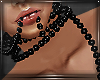 V| Black Choker Pearls