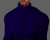 blue turtleneck sweater