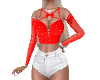 RED HOLIDAY GLITTER TOP