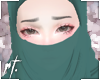 ¤ green half niqab
