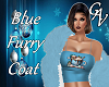 BLUE FURRY COAT - F