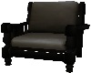 DarkLeather & Wood Chair