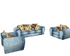 Country Denium Sofa Set
