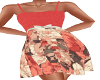 Melon Flowered Dress