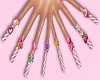 pink candycane nails