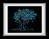 Tree Candles Blue Metal