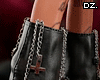 D. Grunge Boots - Black