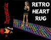 Retro Hearts Rug Runner