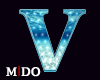 M! V Blue Letter Neon