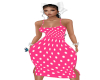 pink polka dots dress