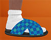 Teal Slides Plaid (M)