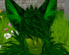 ! M Green Cat Furry Hair