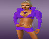 hot disco purple outfit.